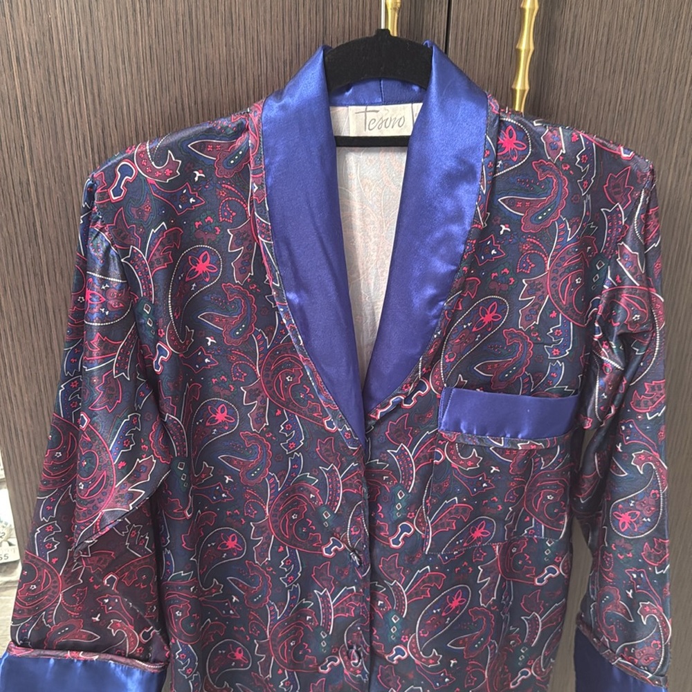 TESORO Paisley Print Robe 💙 - Picture 3 of 10